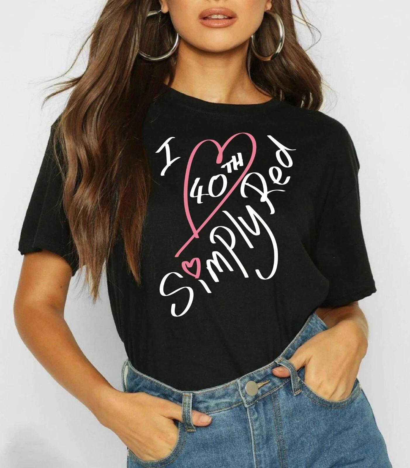 Simply Red T-Shirt I Love Simply Red 40TH ANNIVERSAY TOUR 2026 UK S
