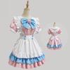 Lolita Maid Dress Uniform Outfit Bustle Apron Choker Stocking Cosplay Costume