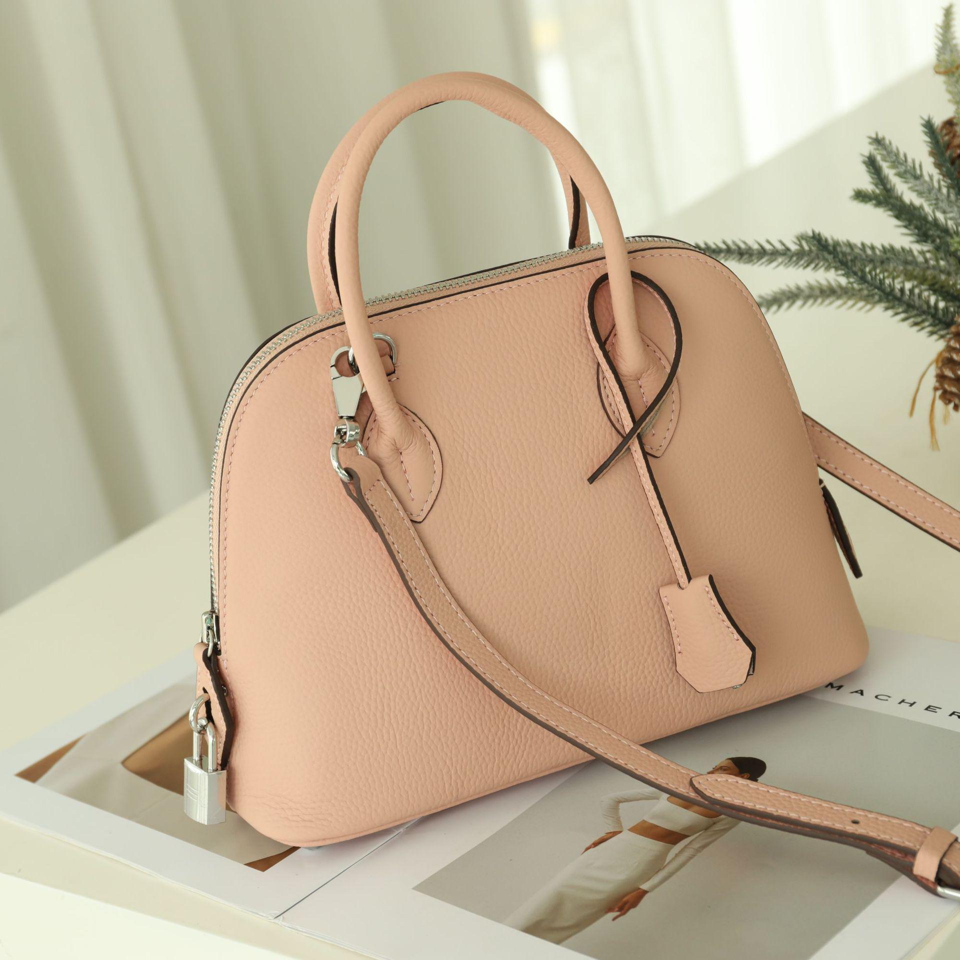 

Женская сумка из воловьей кожи Shell: Универсальная сумка на одно плечо и через плечо 27x10x19 cm