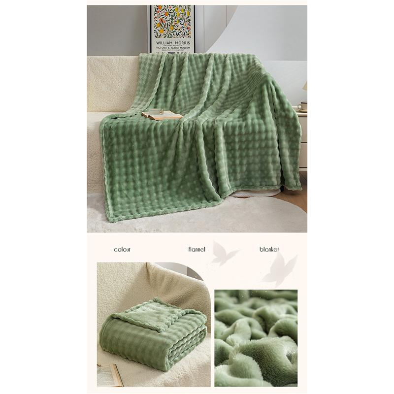 Solid Color Thickened Multifunctional Blanket Flannel Air-conditioning Blanket Bed Sheet Coral Velvet Throw Blanket