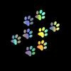 Car Stickers Cat Paw Print and Love The Dog Paw Print Sticker Motorcycles Decoration Stickers and Decals