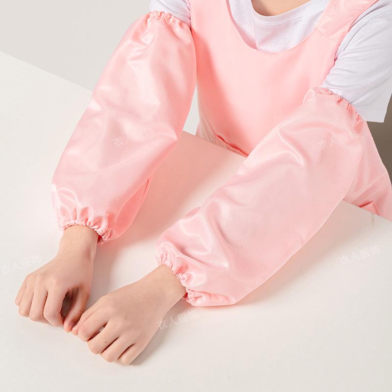 Women's Hair-Resistant, Stain-Proof Sleeveless Apron with Hat - Solid Color and Embroidered Design