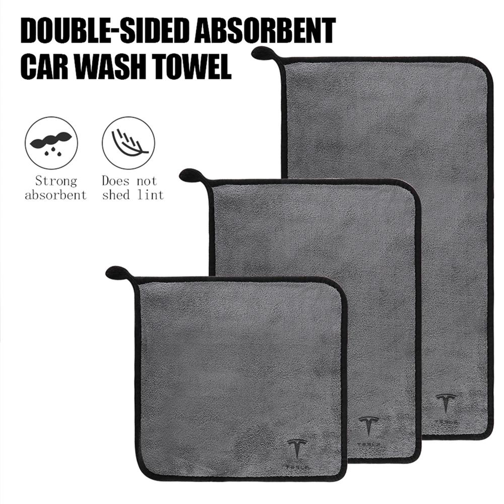 Car Sticker 2025 New Tesla Suede Clean Leather Cloth Car Washing Cleaning Tool Air Conditioner Outlet Cleaning Soft Brush For Te