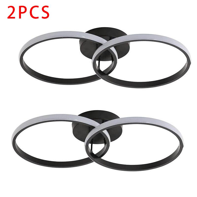 

Светодиодный потолочный светильник 2шт, современный потолочный светильник мощностью 42 Вт, черные акриловые потолочные светильники