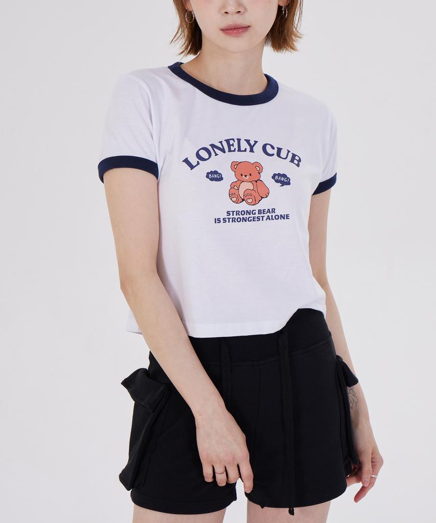 DYSFUNCT Lonely Cub Ringer T-Shirt(Navy)