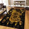 Golden animals Pattern Square Carpet,Area Rug,Carpet Rug for Living Room Bedroom Sofa Playroom Decor,Non-slip Floor Mat,Holiday Birthday Gifts
