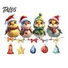 Spanish Christmas Decor Theme Static Sticker, Reusable Decorative Window Decals, Removable Transparent PVC Stickers Waterproof for Holiday Home