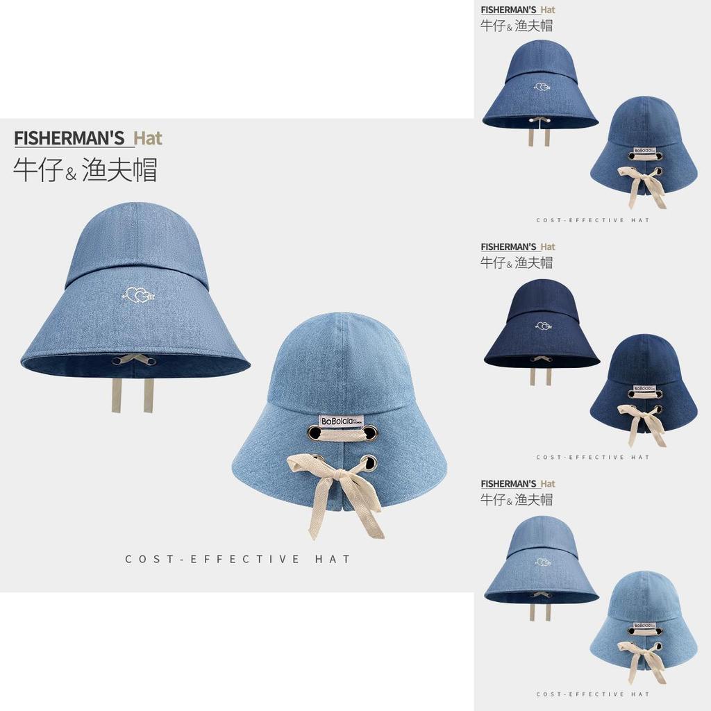 Lightweight Cotton Love Heart Print Fisherman Hat With Large Brim For Summer Sun Protection