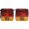 Feux de remorque 2 pcs Rouge 10,5x5x9,5cm 12V ampoule classique