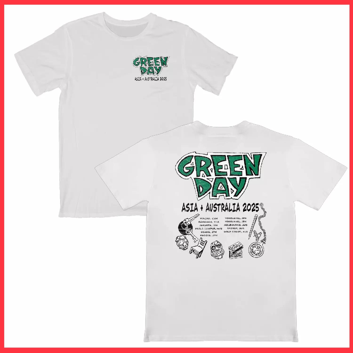 Green Day Asia And Australia Tour 2026 Tour Dates List Two Sides Unisex T-Shirt S