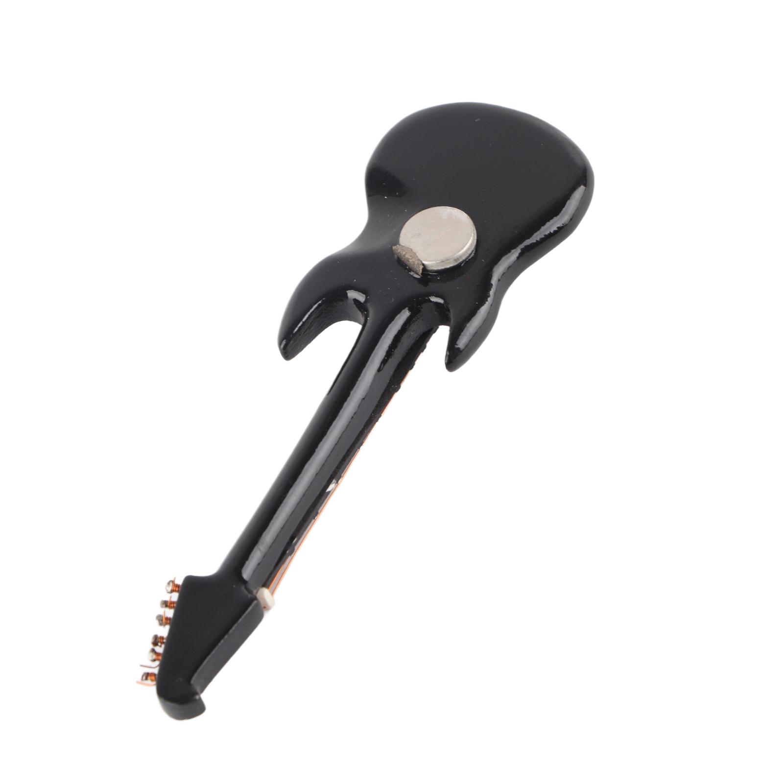 

Миниатюрная брошь в виде электрогитары с магнитом, реалистичная изысканная деревянная миниатюрная электрогитара