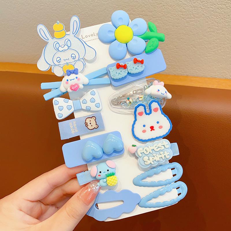 Set of 50 Pink Cute Hair Clips – Sweet Girly Bangs Clips, Japanese Cartoon Hair Accessories