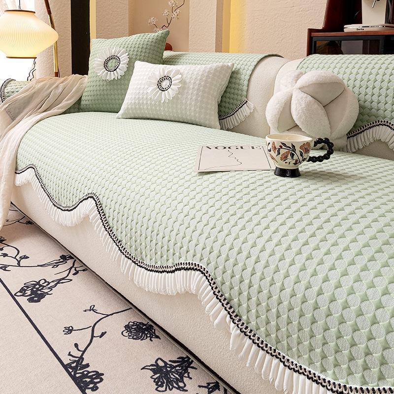 Sofa Cushion Summer New Ice Silk Mat Cushion Universal Non-Slip Seat Cushion Light Luxury High-Grade Leather Sofa Cover