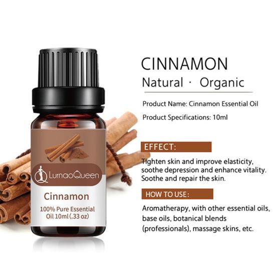 10ML Cinnamon Essential Oil Moisturizing Cinnamon Bark Single Massage Oil for Yoga Room