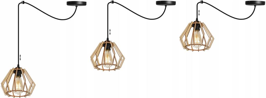 MODERN WOODEN LED CEILING HANGING LAMP