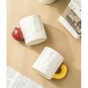 Creative Fun Apple Banana Mug Ceramic Coffee Cup Hand Painted Cup Milk Cup Underglaze Colored Couple Pair Cup