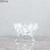 Ice Cracked Texture Fruits Bowl Golden Branches Bracket Glass Storage Tray Snacks and Nuts Bowl Home Kitchen Dessert Cutlery