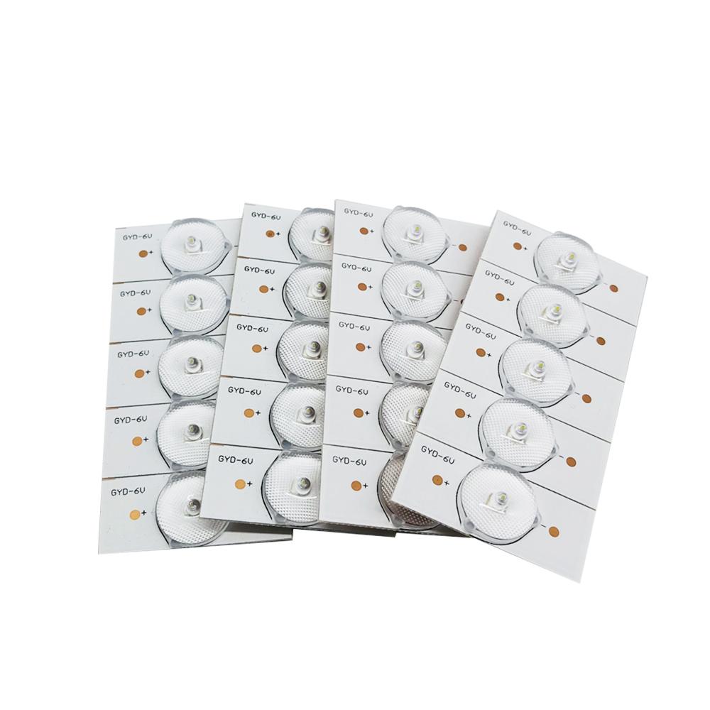 50PCS 6V SMD Lamp Beads with Optical Lens Fliter for 32 65 LED TV Repair with 2M Wire Led Light Strip Parts Accessories