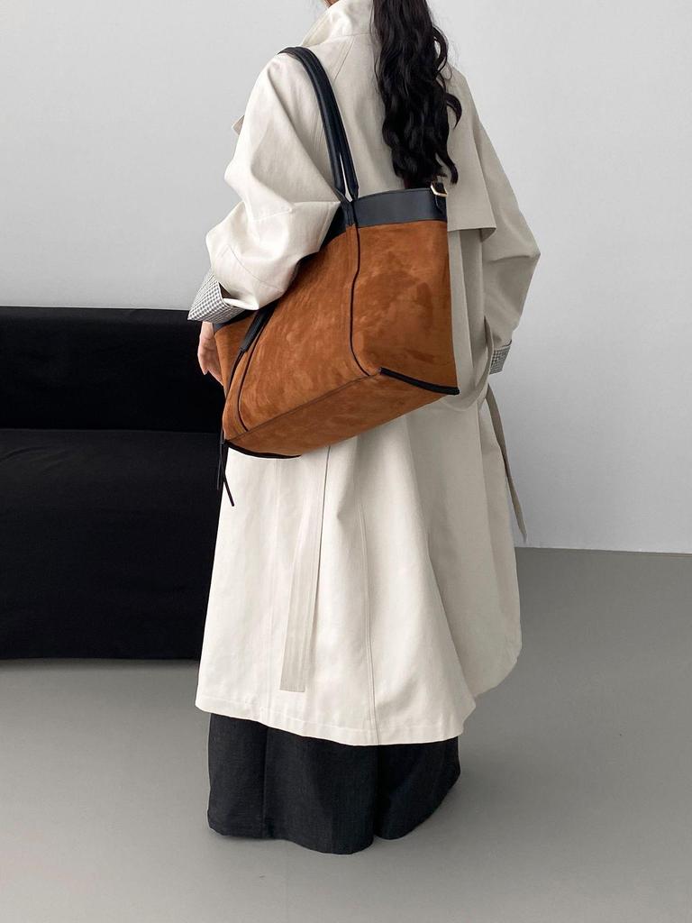Women's High-End Korean British Retro Trench Coat: Stand-Up Collar, Waist-Cinching, Loose Fit, Mid-Length (5052-1)