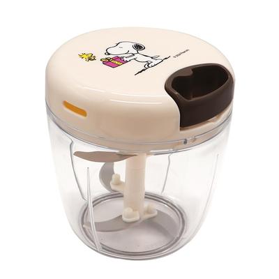 Snoopy Bunbun Chopper 900 Verstärkte Edition Chopper mit waschbarem Deckel und 5 Klingen PEANUTS K&A BBC-SN09 (02.Geben (Braun) [Tritan])
