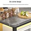 Modern Kitchen Storage Rack with Rock Slab Countertop
