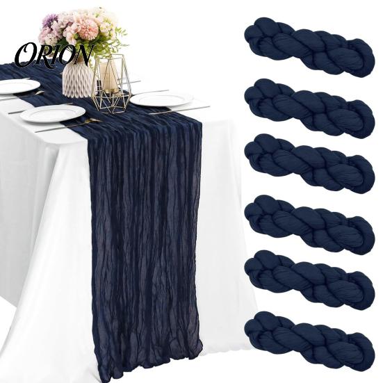 Weicher Polyester Tischläufer Rustikaler Mull-Tischläufer, Hochzeit Transparenter Rechteckiger Boho für Brautparty Baby Tischmitte