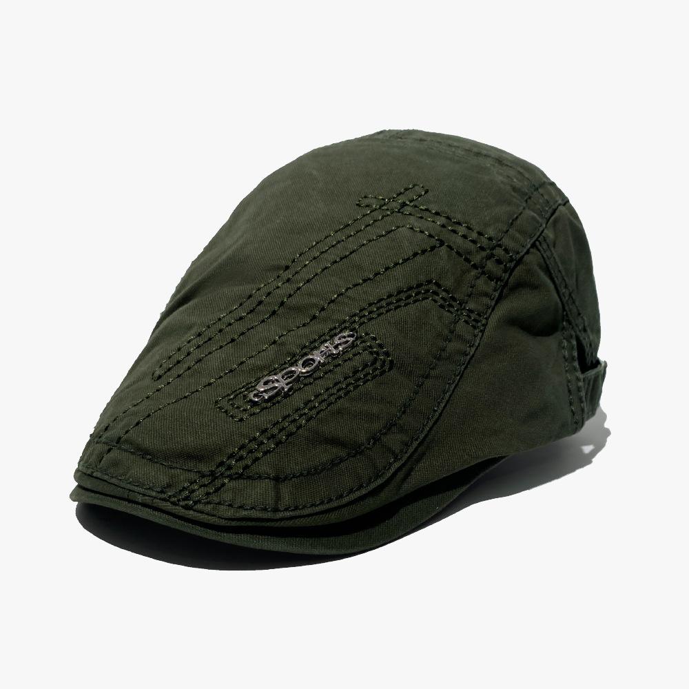 Newspaper Hat Autumn and Winter Beret British Hat Men Embroidered Couple Korean Casual Versatile Front Hat