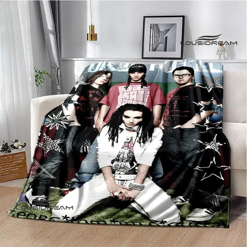 Rock band Tokio Hotel Printed blankets Picnic blanket Flange Warm blanket Home travel blankets bed linings birthday gift