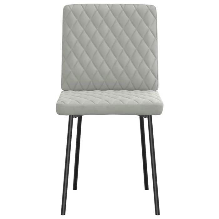 VidaXL Dining Chairs Set of 2 Light Grey Velvet 4101103