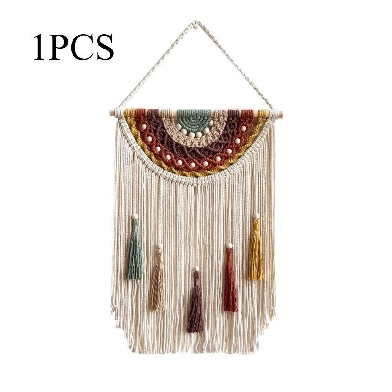 1/2pcs Colorful Cotton Rope Wall Hangings Home Decorations Bohemian Style Hand-woven Tapestries Photo Props