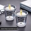 Luxury Windproof Glass Ashtray with Lid for Home and Office