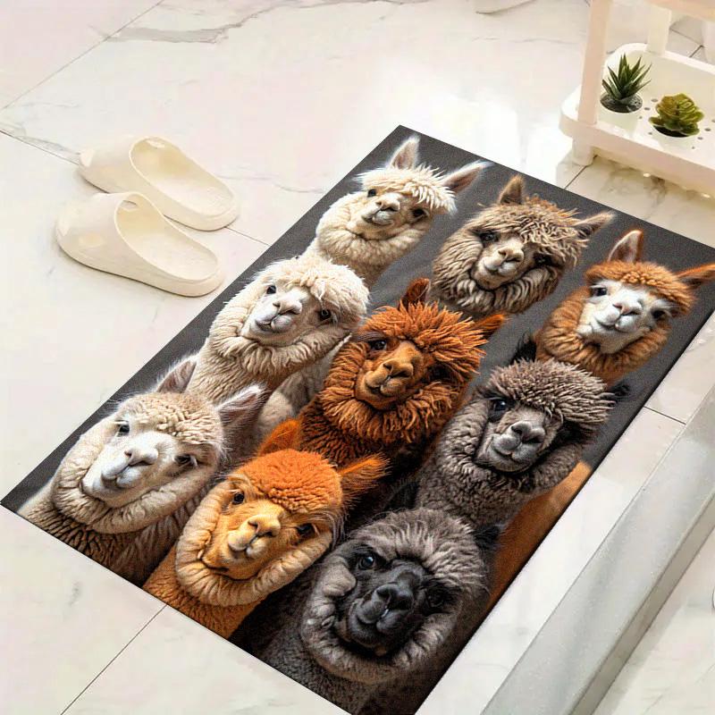 Alpaca Puzzle Carpet Rug for Living Room Bedroom Home Sofa Decoration,Kids Play Non-slip Floor Mat