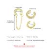3Pcs Fashion Rhinestone Decor Ear Cuff Earrings for Woman Exquisite Metal Multi-Layer U-Shaped 2026 New Arrival Ear Clip Jewelry