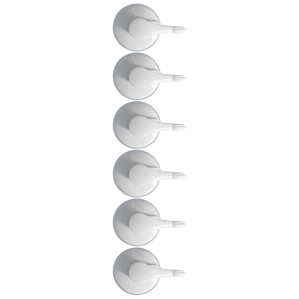 6PCS Strong Vacuum Wall Hook Towel Hook Plastic Self Adhesive Suction Cup for Kitchen Bathroom