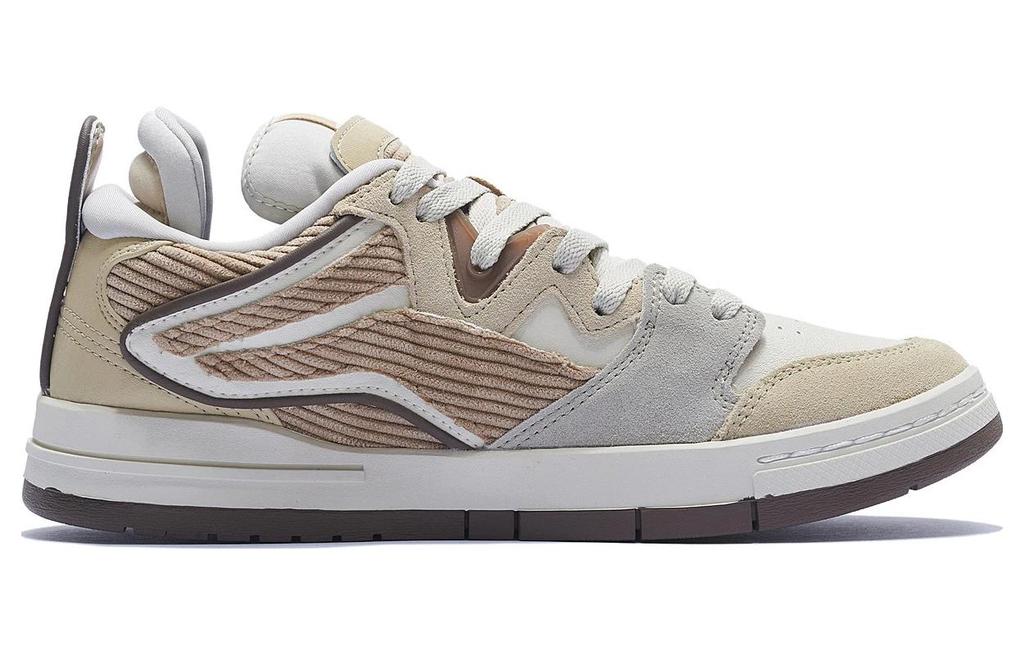 Li Ning Wave PRO Slip Resistant, Abrasion Resistant, Lightweight Low Top Skateboard Shoes Men's Beige AECS051-4