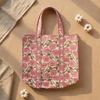 Shoulder Bag Usalover925 Pink Quilted Cotton Floral Print Shoulder Bag 28