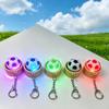 Mini Led Glowing Soccer Keychain With Colorful Lights Durable Metal Hook Perfect For Bag Decor Football Fans Gifts