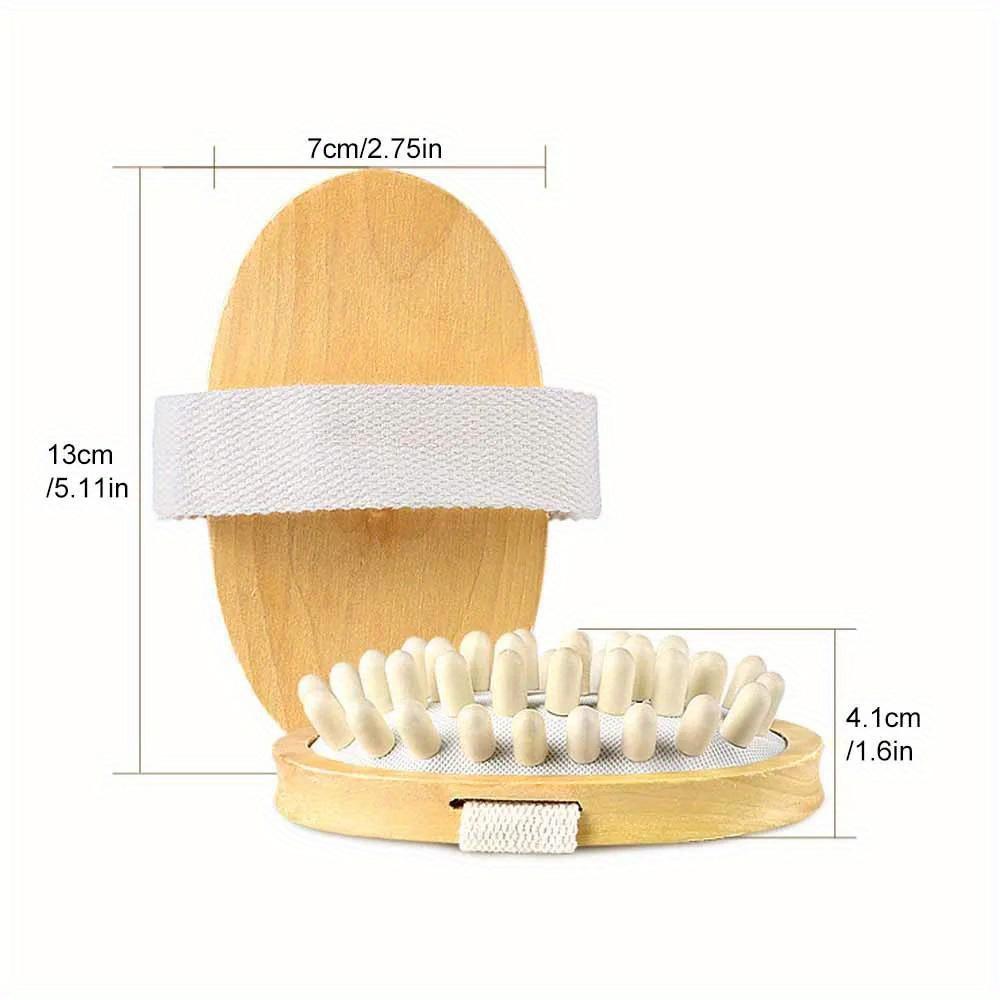 Anti Cellulite Massage Brush Men Women Bath Shower Full Body Wooden Rubber Particles Massager Spa Comb Beauty Slimming