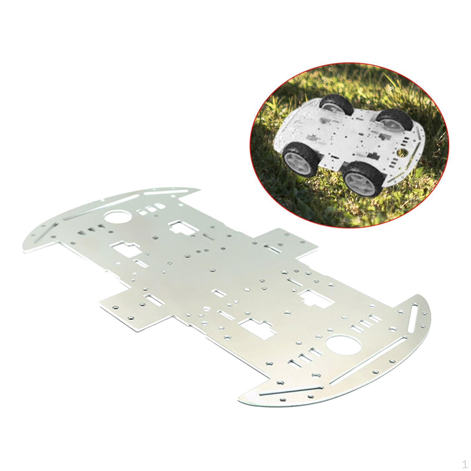 

Metal Smart Car Chassis Aluminum Alloy Professional Replacement Lightweight Robot Part Practical Round 2WD