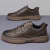 Men's shoes summer 2025 new low-top casual leather shoes lace-up soft-soled British low-top Martin boots tide 2025