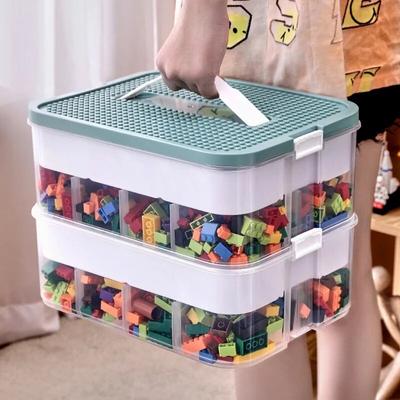 Storage Box Children Jigsaw Puzzle Building Block Classification Transparent Sorting Partition Box Organizer