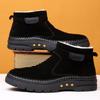 Winter Casual Sneakers Men Boots Suede Warm Snow Boots Work Casual Shoes High Top Non-slip Ankle Boot Big Size 48 Trainer Botas