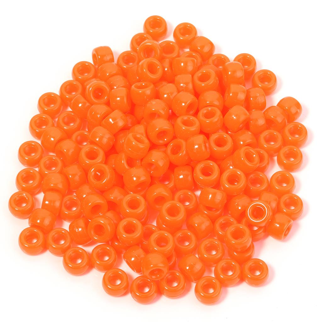 200pcs/lot 9mm Mix Color Acrylic Beads 4mm Big Hole Round Loose Beads For Jewelry Making DIY Necklace Bracelet Craft Accessories