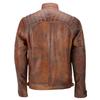 NOORA Men's Brown Leather Jacket ST062