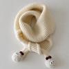 Soft Kids Knitted Scarf Windproof Fluffy Ball Neckerchief Fashion Children Neck Warmer  Outdoor Use