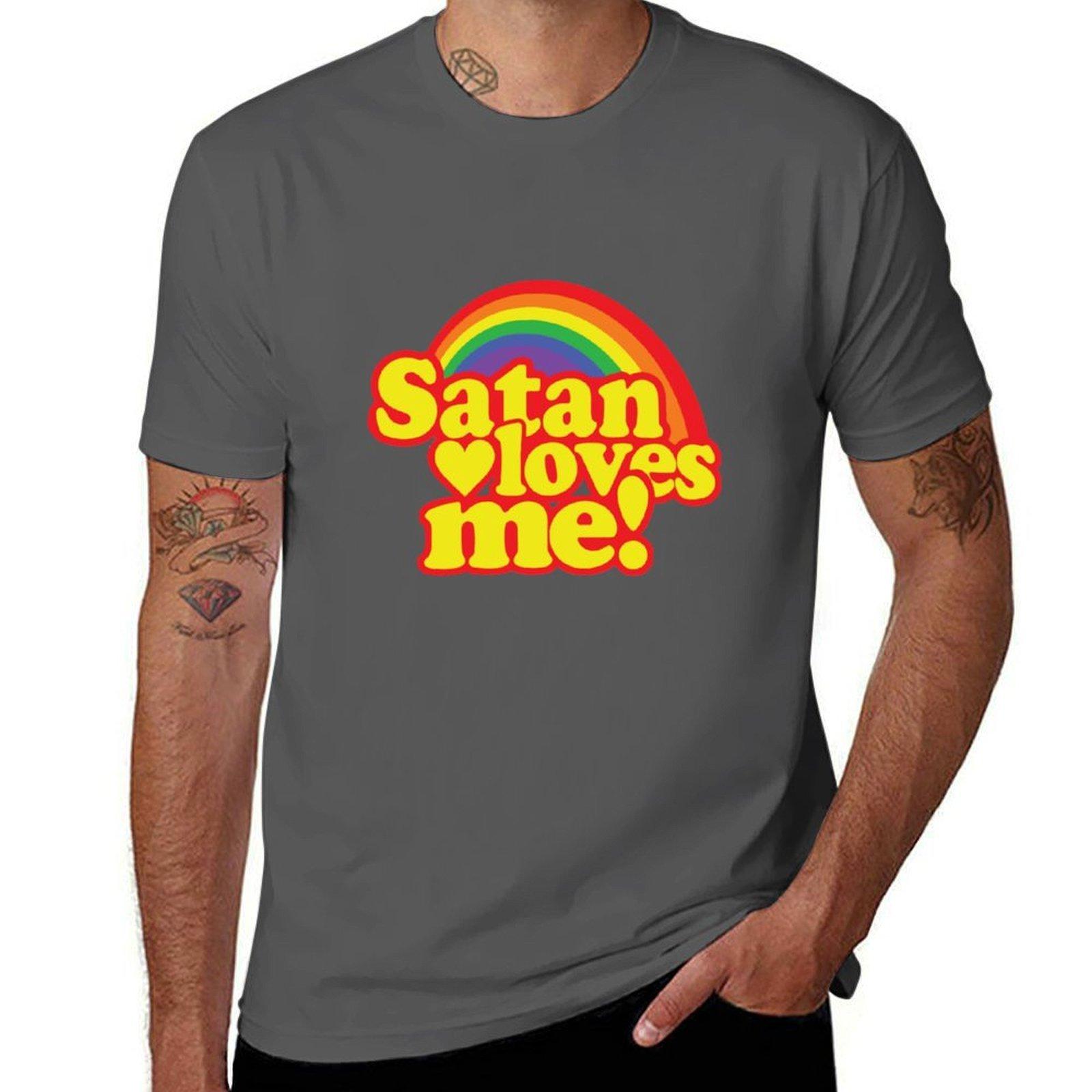

Generic Satan Loves Me Bumper T-Shirt t shirts cotton 100% t shirt man designer T-Shirt 4XL