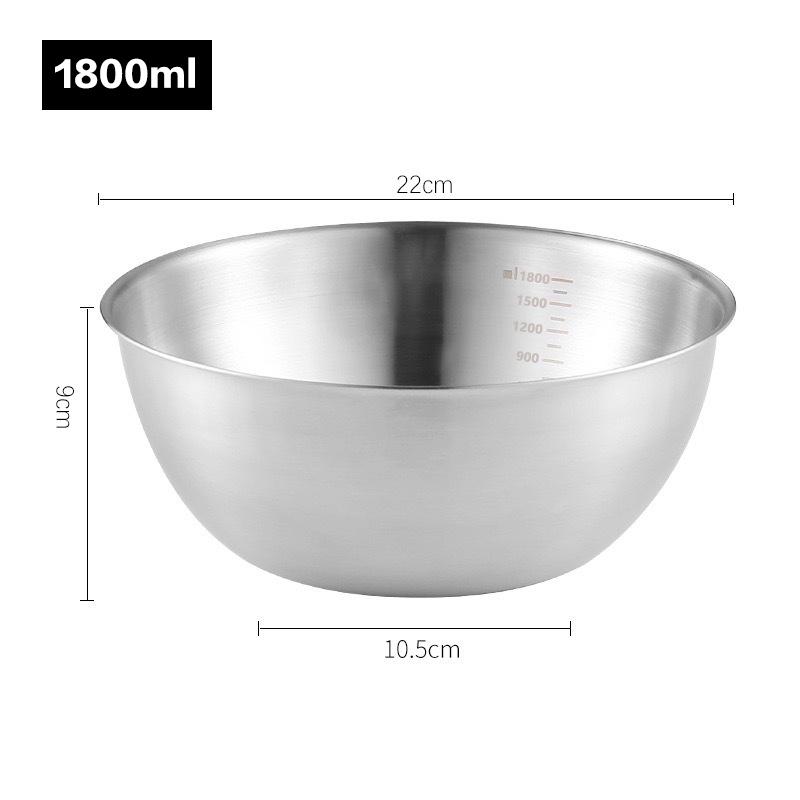 Wielofunkcyjna miska ze stali nierdzewnej na sałatę z oznaczeniami pomiarowymi, miska na warzywa, miska do mieszania jajek, miska na zupę, do gotowania w kuchni