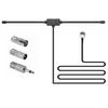 Portable 75Ohm Radio Antenna Universal Stereo FM Antenna Plug Play Aerial Connector Home Theater