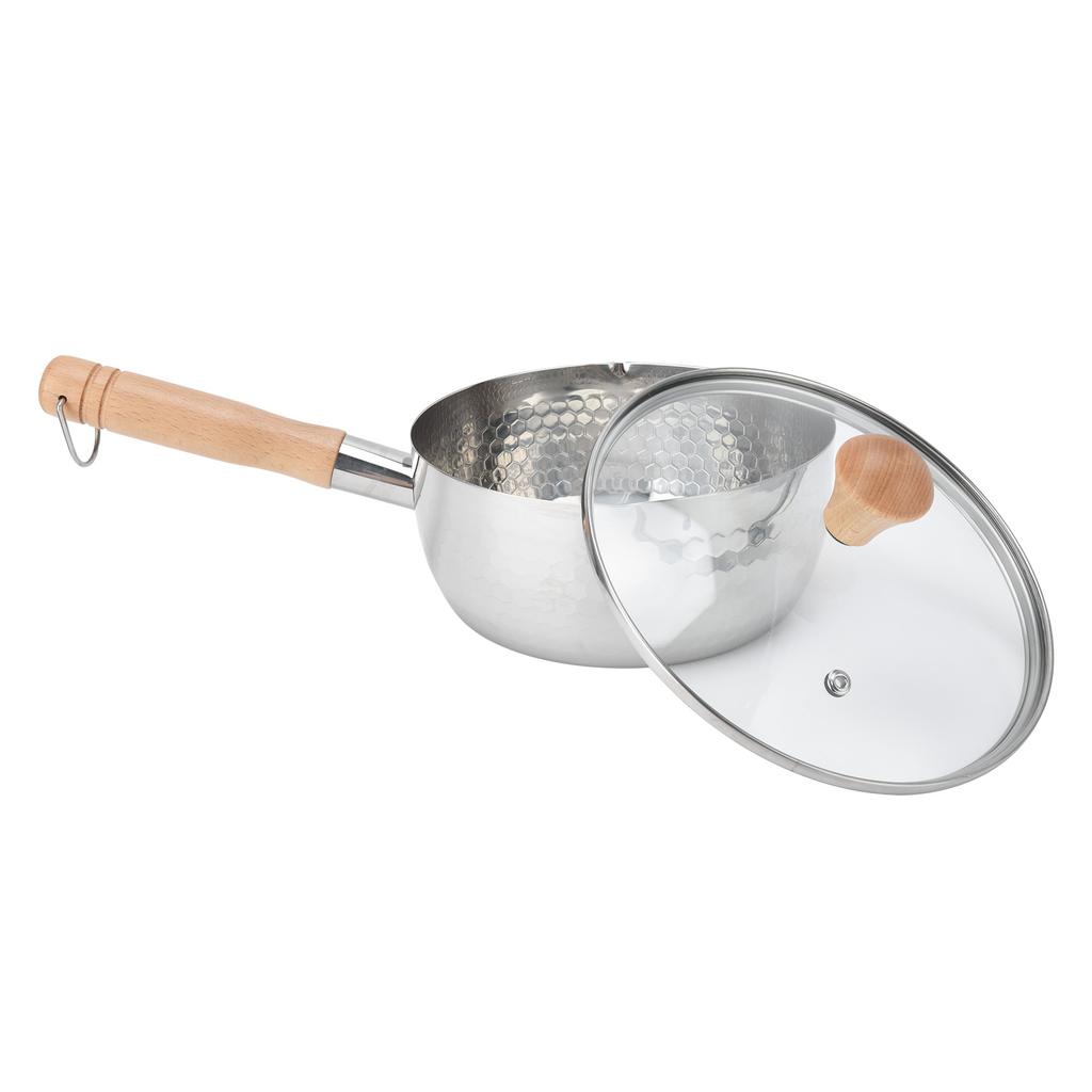 Stieltopf Edelstahl Topf Beikosttopf mit Einzelgriff Deckel für KücheKlein