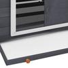 vidaXL Hühnerstall Grau und Weiß 150x96x110 cm Massivholz Tanne